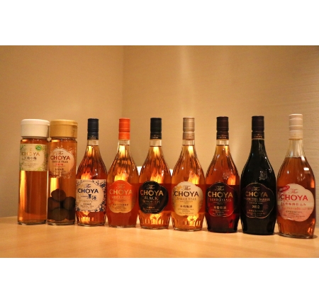 Selection of The CHOYA Umeshu liqueurs